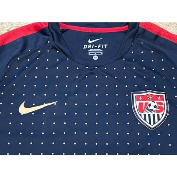Team USA Men's Nike Dri Fit 2011 Navy Showtime Training Top Jersey Size Medium M - Picture 2 of 4